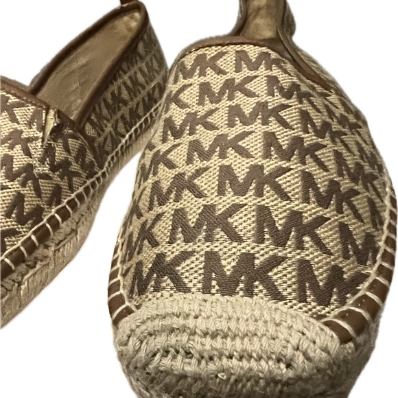 Michael Kors Lenny Signature Logo Jacquard Slip-On Espadrilles Size 9.5 casual - Picture 3 of 7